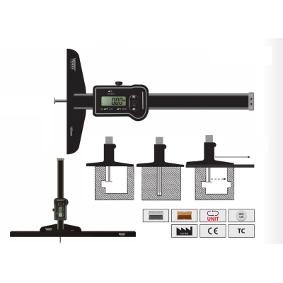 Штангенглубиномеры Vogel цифровые с круглой штангой и со сменными колками